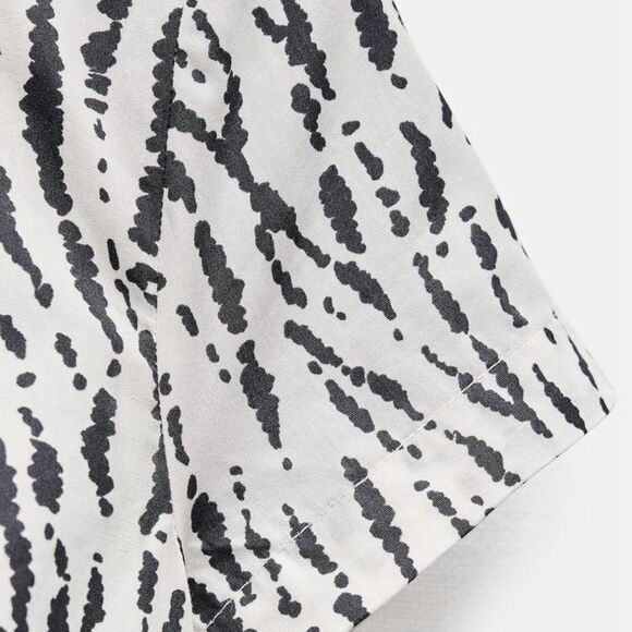 ZARA ZW COLLECTION SHORT PRINTED DRESS - Picture 3 of 12